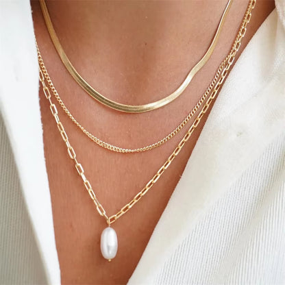 Vintage Punk Gold-plate Thick Chain Head Portrait Coin Pendant Necklace For Women